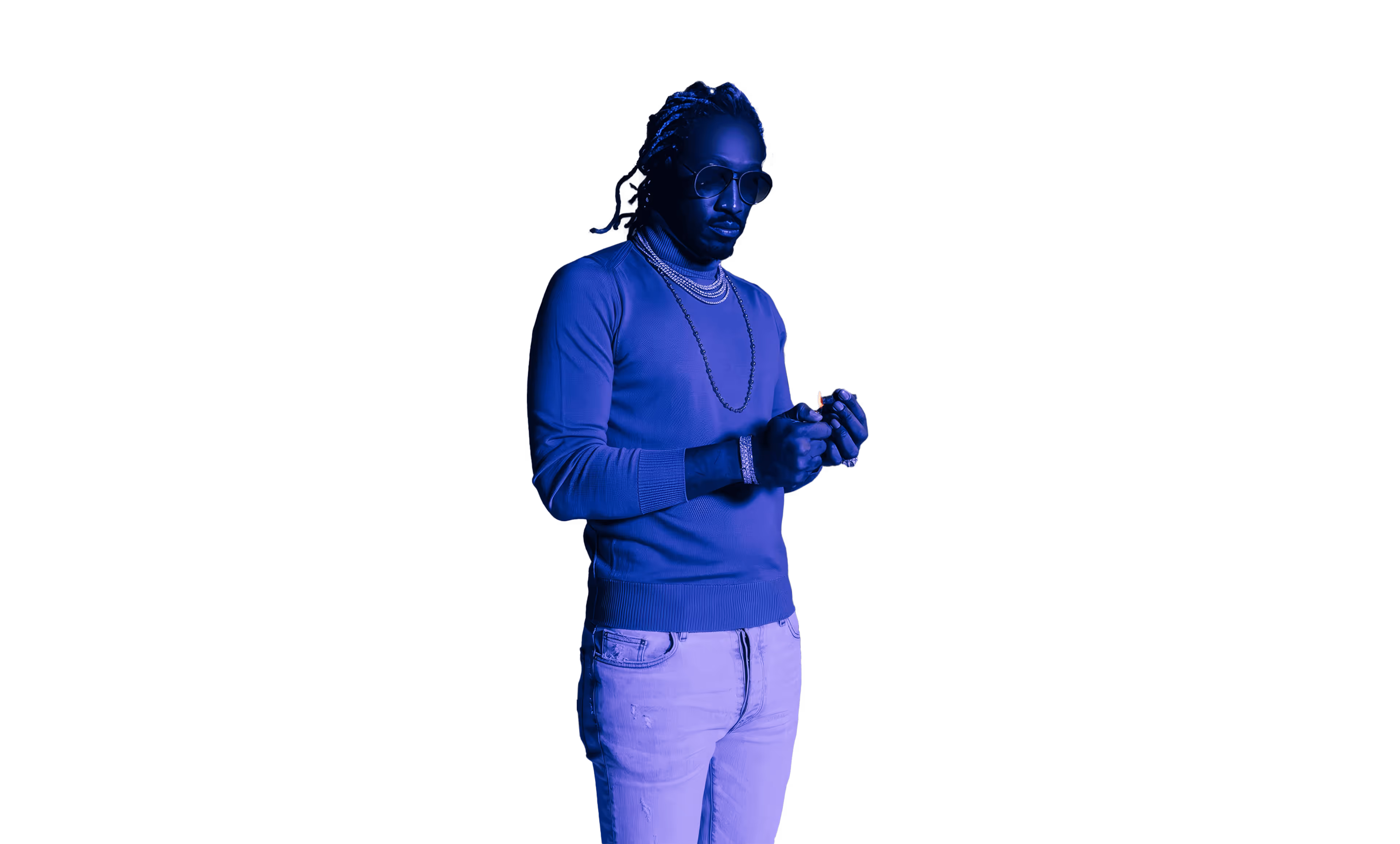 Grammy-winning artist Future on a music video set